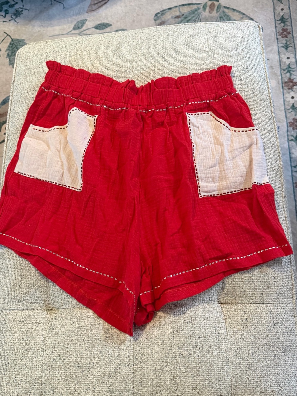 Queen of Sparkles nwot sx xxl Red Cotton Pull-On Shorts